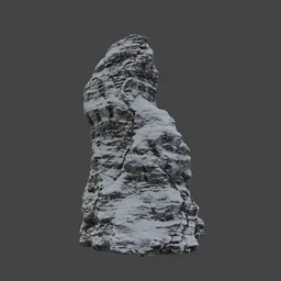 Winter Snow Rock Formation