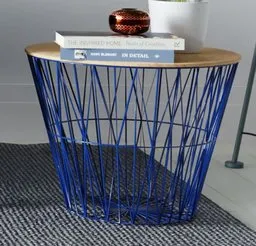 Blue wire coffee table