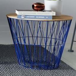 Blue wire coffee table
