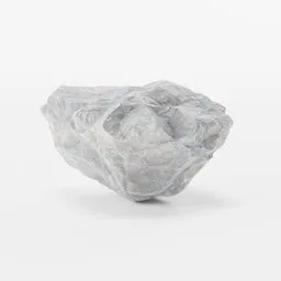 3D model of a detailed, sharp-textured grey boulder, perfect for Blender 3D landscape rendering.