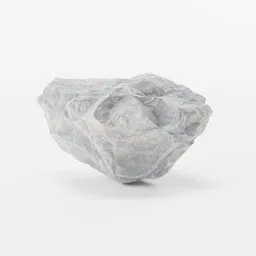 "Low-poly 3D model of a sharp grey landscape rock boulder for Blender 3D. Created by Maximilian Cercha in carrara marble style with impressive details. Perfect for scenic renderings and landscapes."