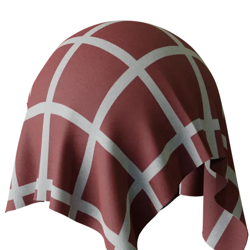 Red check fabric