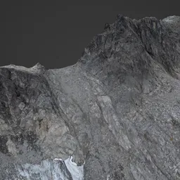 Large Mountain Peak Terrain Scan