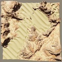 Arid Desert Sand Terrain