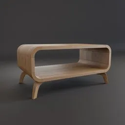 "Get realistic with this high-polygon, oak Coffee Table 3D model for Blender. Featuring a curved body and shelf, this stunning piece by Vladimír Vašíček is perfect for any scene. Inspired by renowned designer Carles Delclaux Is, this model captures every detail beautifully and is perfect for your next project."