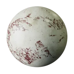 Satin Ivory Marble with Burgundy Veins