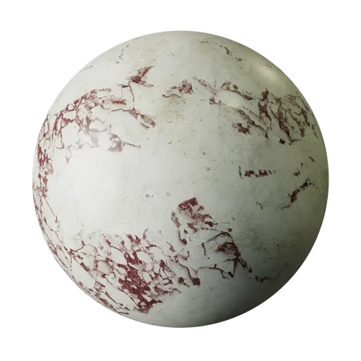 Satin Ivory Marble with Burgundy Veins