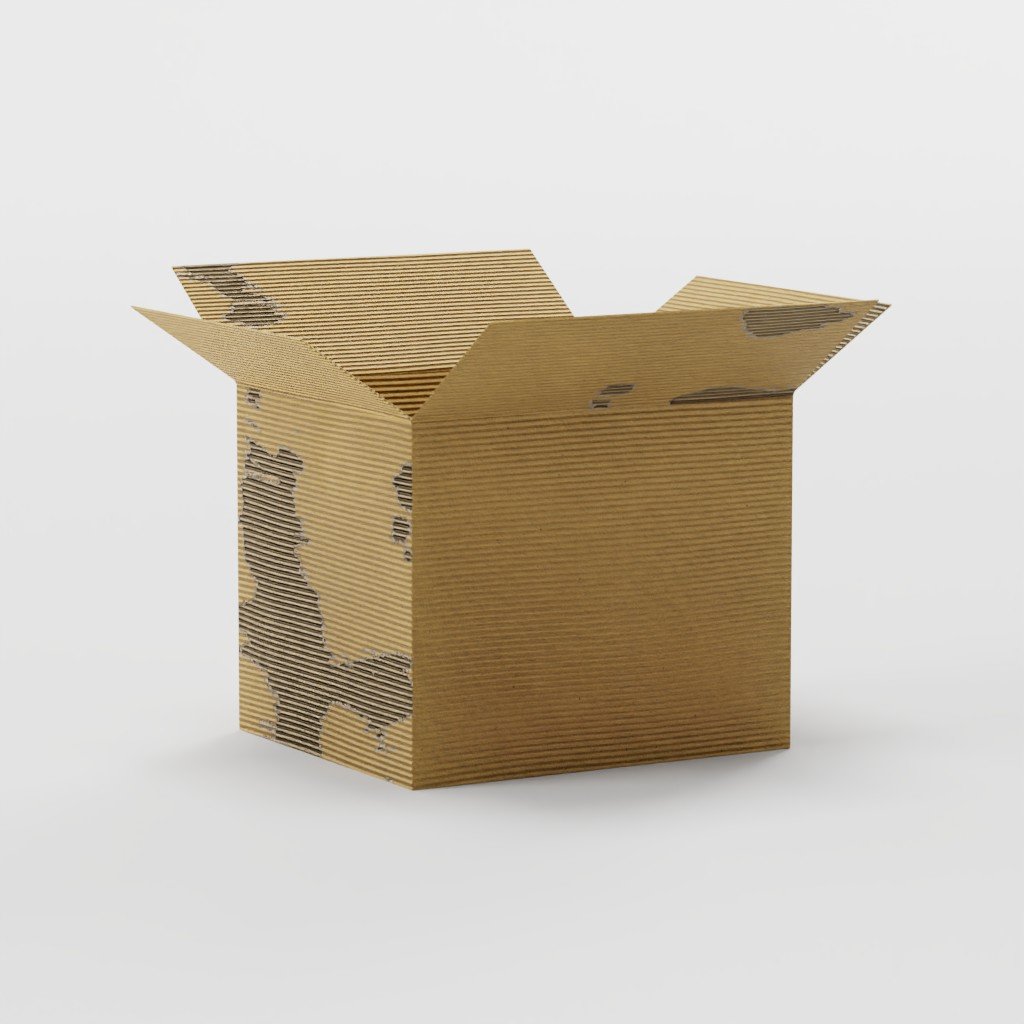 Cardboard Box | Interior Decorations models | BlenderKit