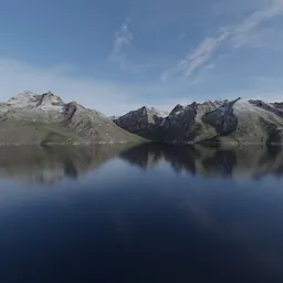 Rocky Mountain Lake Landscape