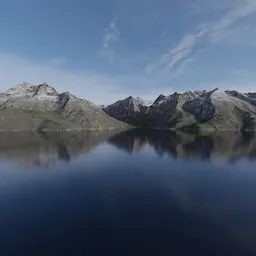 Rocky Mountain Lake Landscape