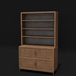 Light Wood Shelf Cabinet