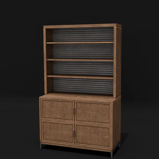 Light Wood Shelf Cabinet