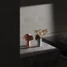 Minimal Lamp and Vase