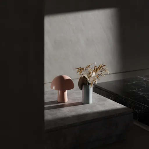 Minimal Lamp and Vase