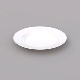 white plate deep