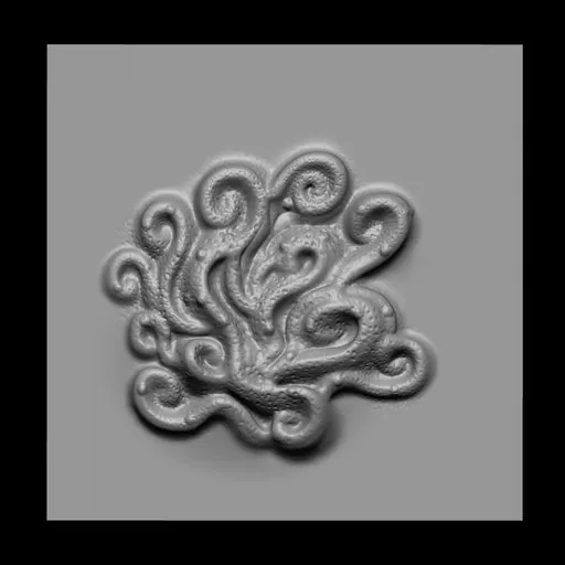 3D Monster Octopus Tentacles Sculpting Brush Effect for Blender Model Detailing