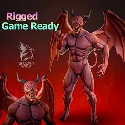 Infernal Warlord Rigged Animated
