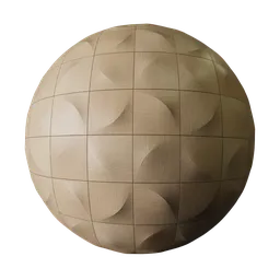 Light Oak Curved Tile Pattern