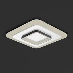 3D model of a modern LED ceiling light, rendered in Blender, showcasing design and materials.