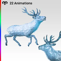 Ice Deer Animated