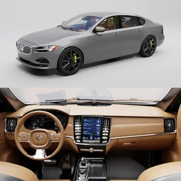 (Rigged)Volvo S90+Interior