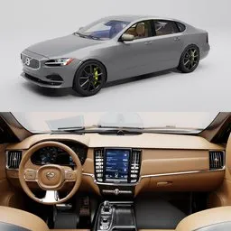(Rigged)Volvo S90+Interior