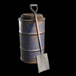 Realistic Metal Barrel Arrangment