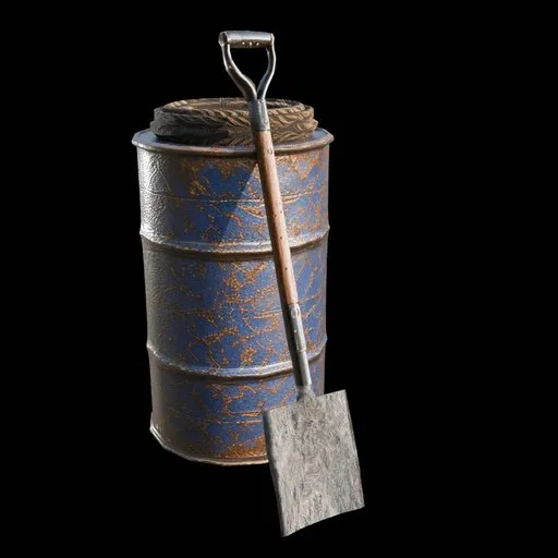 Realistic Metal Barrel Arrangment