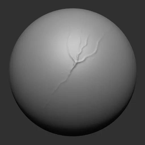 3D sculpting brush for creating realistic vein textures on digital models, compatible with Blender.
