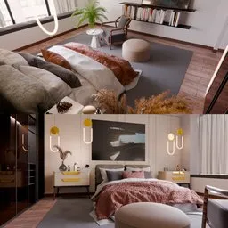 Modern Cozy Bedroom Interior