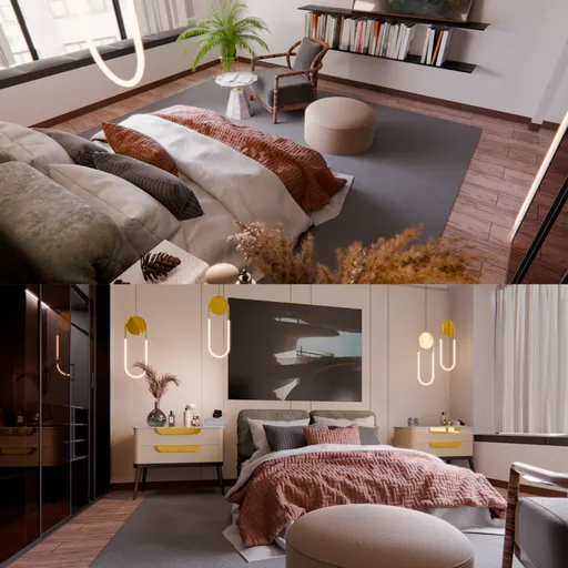 Modern Cozy Bedroom Interior