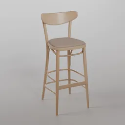 Banana Barstool B0 - natural varnish