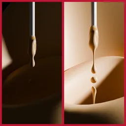 Cosmetics liquid drop shot