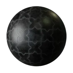 Decorative black tiles