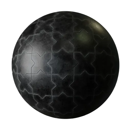 Decorative black tiles