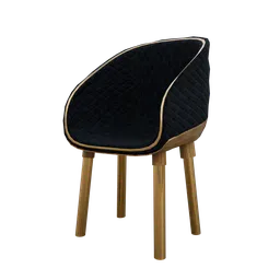 Luxury Velvet Armchair with Gold Accents