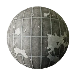 Damaged concrete wall