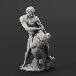 Statue of Aic samson and the lion