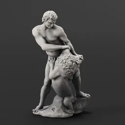 Statue of Aic samson and the lion