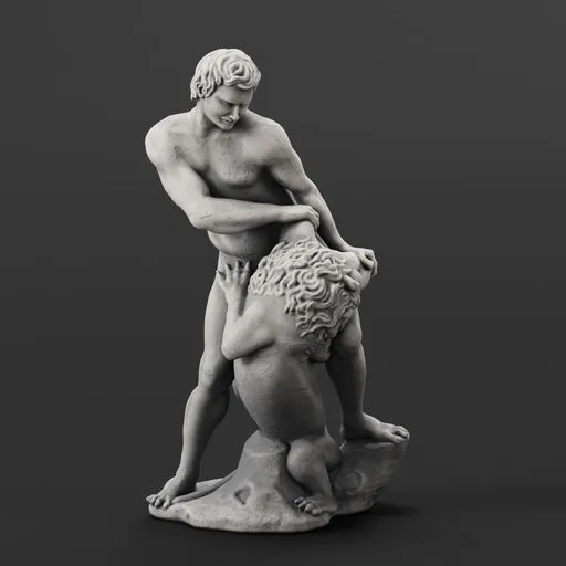 Statue of Aic samson and the lion