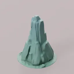 Stylized mountain sculpture