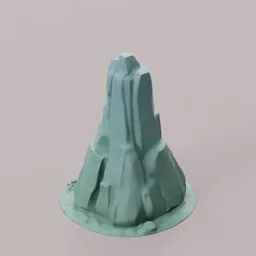 Stylized mountain sculpture