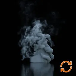 Turbulent Rising Smoke Looped