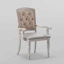 Tufted Faux Leather Upholstered Armchair