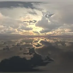 Contrasting cloudy sky