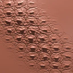 3D sculpting brush for creating detailed crocodile or dragon skin textures, compatible with Blender 3D.