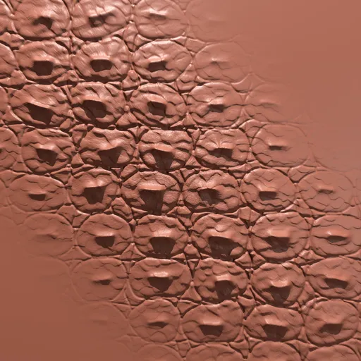3D sculpting brush for creating detailed crocodile or dragon skin textures, compatible with Blender 3D.