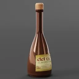 Del Tio Rum Liqueur Bottle