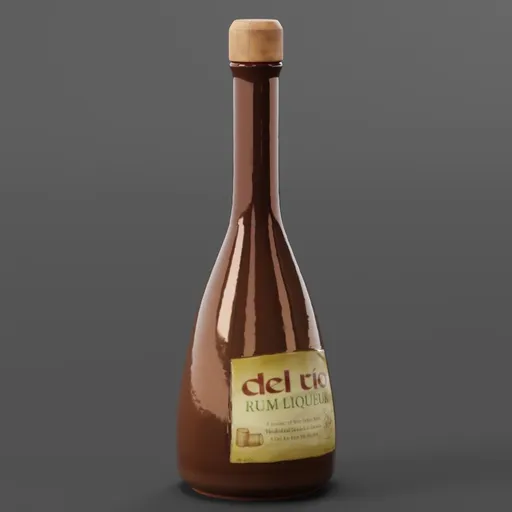 Del Tio Rum Liqueur Bottle