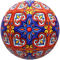 Terracotta Floral Mosaic Tile
